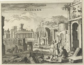 View of Athens, Jan Luyken, Jan Claesz ten Hoorn, 1689