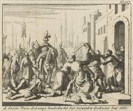 Grand Vizier kills hundreds of people, 1688, Caspar Luyken, Jan Luyken, Jurriaen van Poolsum, 1689