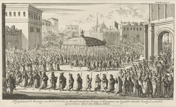 Coronation Procession of William III, 1689, Jan Luyken, Jan Claesz ten Hoorn, 1689