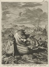 Flight of King James II, 1688, Jan Luyken, Jan Claesz ten Hoorn, 1689