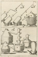 Various images of laboratory tools, Jan Luyken, Jan Claesz ten Hoorn, 1689