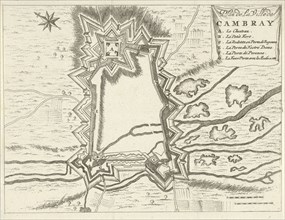 Map of Cambrai (Cambrai), 1673-1686, France, Jan Luyken, Hendrick and Dirk Boom, 1673 - 1686