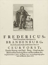 Portrait of Frederick I, King of Prussia, Jan Luyken, 1688