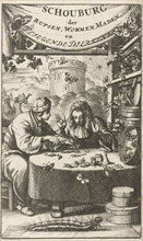 Scholars studying insects, Jan Luyken, Jan Claesz ten Hoorn, 1680