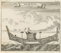 Princely vessel in Siam (Thailand), Jan Luyken, Aart Dircksz Oossaan, 1687
