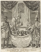 Envoy in an audience with the King of Siam (Thailand), Jan Luyken, Aart Dircksz Oossaan, 1687