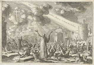 Resurrection of the dead, print maker: Jan Luyken, David Ruarus, 1687