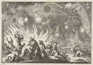 The sinking of the earth, Jan Luyken, David Ruarus, 1687