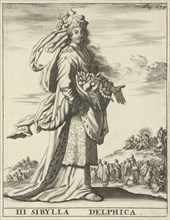 Delphic Sibyl, print maker: Jan Luyken, Timotheus ten Hoorn, 1684