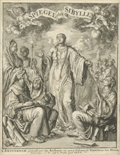 Sibyl surrounded by audience, Jan Luyken, Timotheus ten Hoorn, 1684