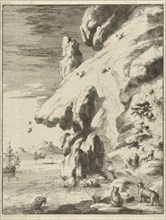 Mariners slip off an iceberg, Jan Luyken, 1684