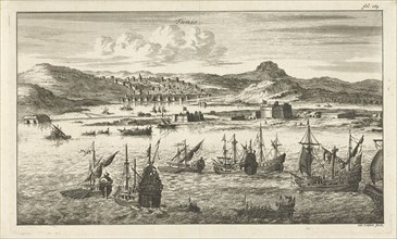 Tunisia, seen from the sea, Jan Luyken, Jan Claesz ten Hoorn, 1684