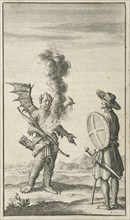Christian with Apollyon, Jan Luyken, Johannes Boekholt 1684