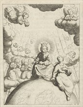 Christ and the personified soul surrounded by angels, Jan Luyken, Pieter Arentsz II, 1678 - 1687