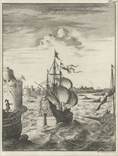 Ships sailing in Tripoli, Jan Luyken, 1684