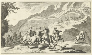 Armenians attacked by robbers, Jan Luyken, 1682