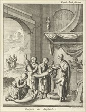Baptism of children in a church in Lapland, Jan Luyken, 1682