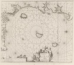 Sea chart of the coast of Equatorial Guinea, Gabon and Cameroon, print maker: Jan Luyken, Johannes