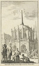Hyrcanus plunder the tomb of David, Jan Luyken, Willem Goeree, 1682