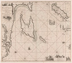 Sea chart of the Gulf of Paria to the mouth of the Orinoco river, Orinoquia, Venezuela, Jan Luyken,