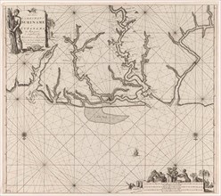 Sea chart of various Surinamese rivers, Jan Luyken, Johannes van Keulen (I), unknown, 1684 - 1799