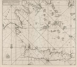 Sea chart of the southern part of the Aegean Crete, Anonymous, Johannes van Keulen (I), unknown,
