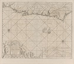 Sea chart of a portion of the Bay of Biscay in Bilbao, Anonymous, Claes Jansz Voogt, Johannes van