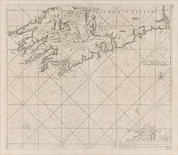 Map of part of the south coast of Ireland, Jan Luyken, print maker: Anonymous, Johannes van Keulen