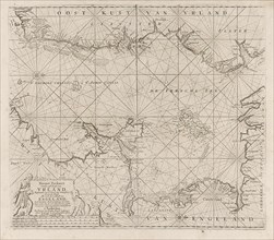 Sea chart of part of the Irish Sea between Ireland and Britain, and the St George's Channel, with