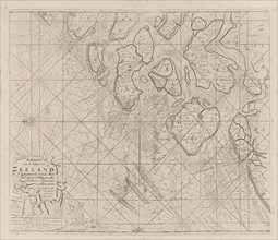 Sea chart of the Zeeland Islands and part of the North Sea, Jan Luyken, Anonymous, Johannes van