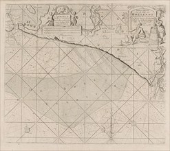 Sea chart of the coast of Holland between Texel and the Meuse, Jan Luyken, Anonymous, Johannes van