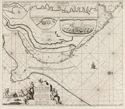 Sea chart of part of the coast of the Kola peninsula in Russia, Jan Luyken, Johannes van Keulen