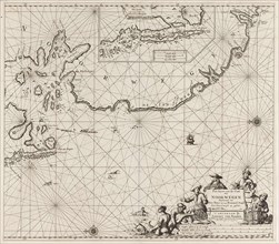 Sea chart of part of the coast of Norway, print maker: Jan Luyken, Johannes van Keulen I, unknown,