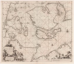 Sea chart of the Danish Islands, part of the coast of Sweden and Germany, Jan Luyken, Johannes van
