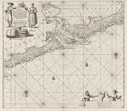 Sea chart of a large part of the Wadden, Jan Luyken, Johannes van Keulen (I), unknown, 1681 - 1799
