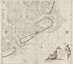 Sea chart of the Wadden Sea from Den Helder to Terschelling, Jan Luyken, Johannes van Keulen (I),