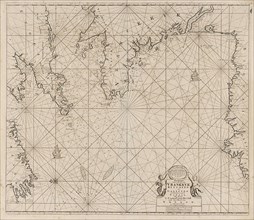Sea chart of part of the coast of Ireland, England, France and Spain