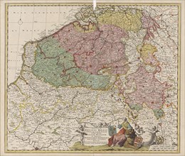Map of the Southern Netherlands, Justus Danckerts, Staten van Holland en West-Friesland, 1696 -
