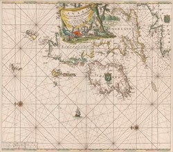 Sea chart of the coasts of England, Scotland and Ireland, Jan Luyken, Johannes van Keulen (I),