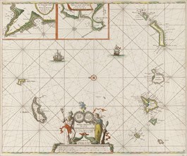 Sea chart of the Canary Islands, print maker: Jan Luyken, Johannes van Keulen I, unknown, c. 1680