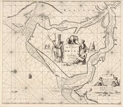 Sea chart of the Northern Dvina River, Russia, Jan Luyken, Johannes van Keulen I, unknown,