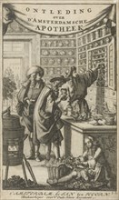 Interior of a pharmacy, Jan Luyken, Jan Claesz ten Hoorn, 1689