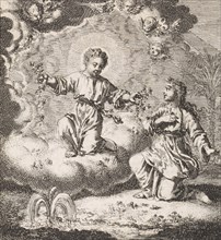Personified soul meets Christ, Jan Luyken, 1714