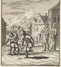 Children playing, Jan Luyken, wed. Pieter Arentsz (II), Cornelis van der Sys, 1712