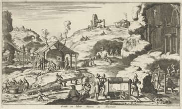 Gold and silver mines in Hungary, Jan Luyken, 1682