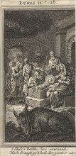 Adoration of the Shepherds, Jan Luyken, Anonymous, 1712