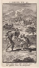 Farewell to David and Jonathan, Jan Luyken, wed. Pieter Arentsz & Cornelis van der Sys (II), 1712