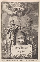 Title page for Jan Luyken 'The Bykorf of mind', 1711, Jan Luyken, wed. Pieter Arentsz & Cornelis