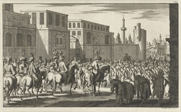 Procession at the exit of the Grand Vizier, Jan Luyken, 1681