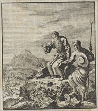 Wandering soul finds Simon Cleophas, Jan Luyken, Jan Rieuwertsz. (II), Barent Visscher, 1706